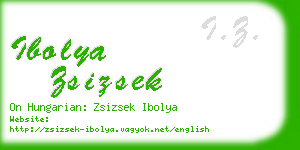 ibolya zsizsek business card